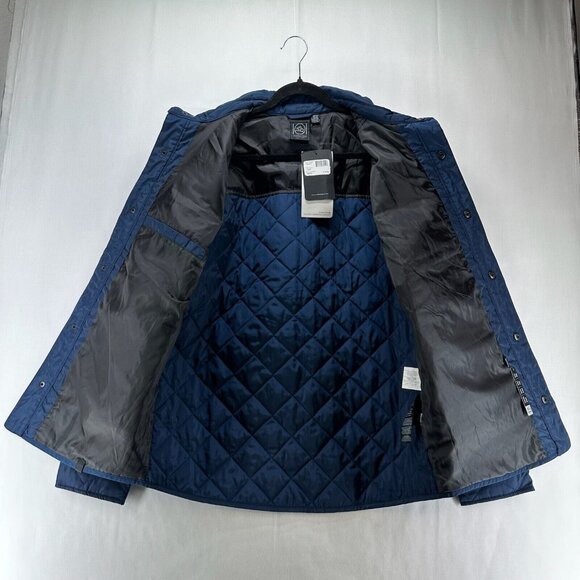 Stormtech Performance Jacket Mens Sz M Bushwick Quilted Utility Snap Front Blue - Picture 2 of 12